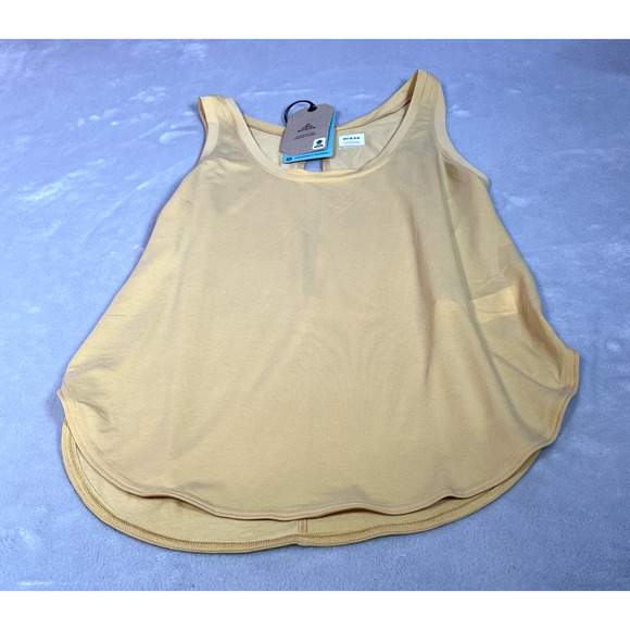 PrAna‎ Tagus Tank Womens Size S Mustard Yellow Keyhole Back Basic Top Outdoors - Picture 2 of 7